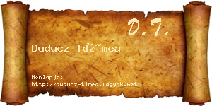 Duducz Tímea névjegykártya